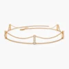 925 Sterling Silver 5 Station Diamond Bar Bracelet - Image 4