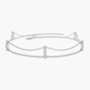 925 Sterling Silver 5 Station Diamond Bar Bracelet - Image 6