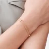 925 Sterling Silver 5 Station Diamond Bar Bracelet - Image 7