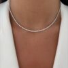 28-inch tennis necklace with 4.5mm round stones