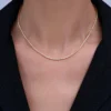 Bold 52.2 ctw tennis necklace with continuous round stone design