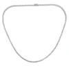 Sterling silver tennis necklace with 4-prong setting
