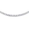 Gold-plated sterling silver necklace with round CZ stones