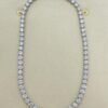 Gold-plated sterling silver necklace with round stones