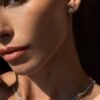 925 Sterling Silver 57.2ctw 5.40mm Round Diamond 22 Inches 4 Prong Classic Tennis Necklace