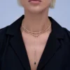22-inch tennis necklace with 4-prong set round stones