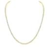 Gold-plated sterling silver necklace with a continuous diamond-style design