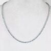 Classic tennis necklace with round stones and open prong settings