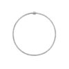 Bold tennis necklace with a continuous row of 6.00mm stones