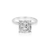 925 Sterling Silver 5ct cushion engagement ring, 925 Sterling Silver engagement ring, Diamond
