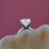 925 Sterling Silver 5ct cushion engagement ring, 925 Sterling Silver engagement ring, Diamond - Image 4