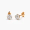 925 sterling silver stud earrings with thick gold plating