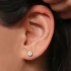 Elegant stud earrings with clustered stone arrangement and shine