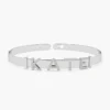 Sterling silver bangle featuring Premium CZ Diamond pave settings