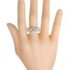 Solitaire diamond eternity band ring with 6.87 carats
