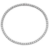 Round 6.35mm stone tennis necklace with a structured, defined look