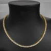 925 sterling silver tennis necklace with round stones and classic prong setting