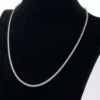 30-inch tennis necklace with round stones in a classic line