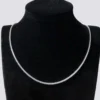 Bold 4.75mm round stones create a full-length tennis necklace