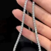 Classic tennis necklace designed with a long 30-inch silhouette