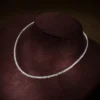 Classic 18-inch tennis necklace with round stones