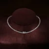 Classic prong-set tennis necklace with continuous sparkle