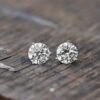 Diamond earrings with Premium CZ stones and prong setting