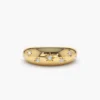 925 sterling silver dome ring with a bold structured profile