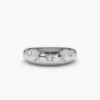 Gold plated dome ring with seven 1.5 mm CZ stones