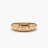 Bold dome ring with pave-set round stones