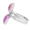 925 sterling silver ring with thick gold plating and amethyst