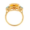 925 Sterling Silver 7.79 Carat Blue & Yellow Topaz "Three Stone" Ring - Image 4