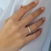 Gold-plated silver ring with a refined seven-stone design