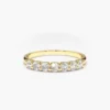 Sterling silver wedding band with seven round stones