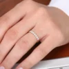 U-shaped wedding band featuring seven CZ diamond stones