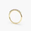925 sterling silver ring with a classic seven-stone silhouette