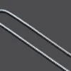 Long diamond necklace in thick gold plating
