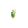 Elegant brooch pendant with carved leaf motif and emerald centre