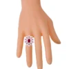 925 Sterling Silver 8.95 Carat Ruby and Diamond Cocktail Modulation Ring - Image 4