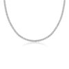 925 sterling silver tennis necklace with brilliant stone line