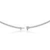 Tennis necklace with premium CZ diamond stones and prong setting