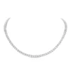 Bold longline tennis necklace with continuous round stones