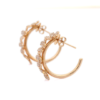 Delicate floral earrings with premium CZ diamond pave setting