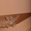 Floral earrings combining sterling silver, gold plating and CZ accents