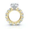 925 Sterling Silver engagement ring with a 1.5 mm comfort-fit band