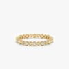925 Sterling Silver Alternating Diamond Eternity Band