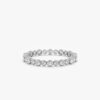 925 Sterling Silver Alternating Diamond Eternity Band - Image 2
