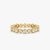 925 Sterling Silver Alternating Diamond Eternity Ring