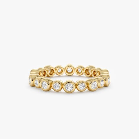 925 Sterling Silver Alternating Diamond Eternity Ring
