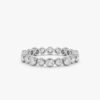 925 Sterling Silver Alternating Diamond Eternity Ring - Image 4